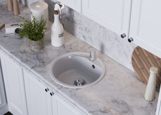 Мойка кухонная Polygran Quartz Bond-480 688193 уголь